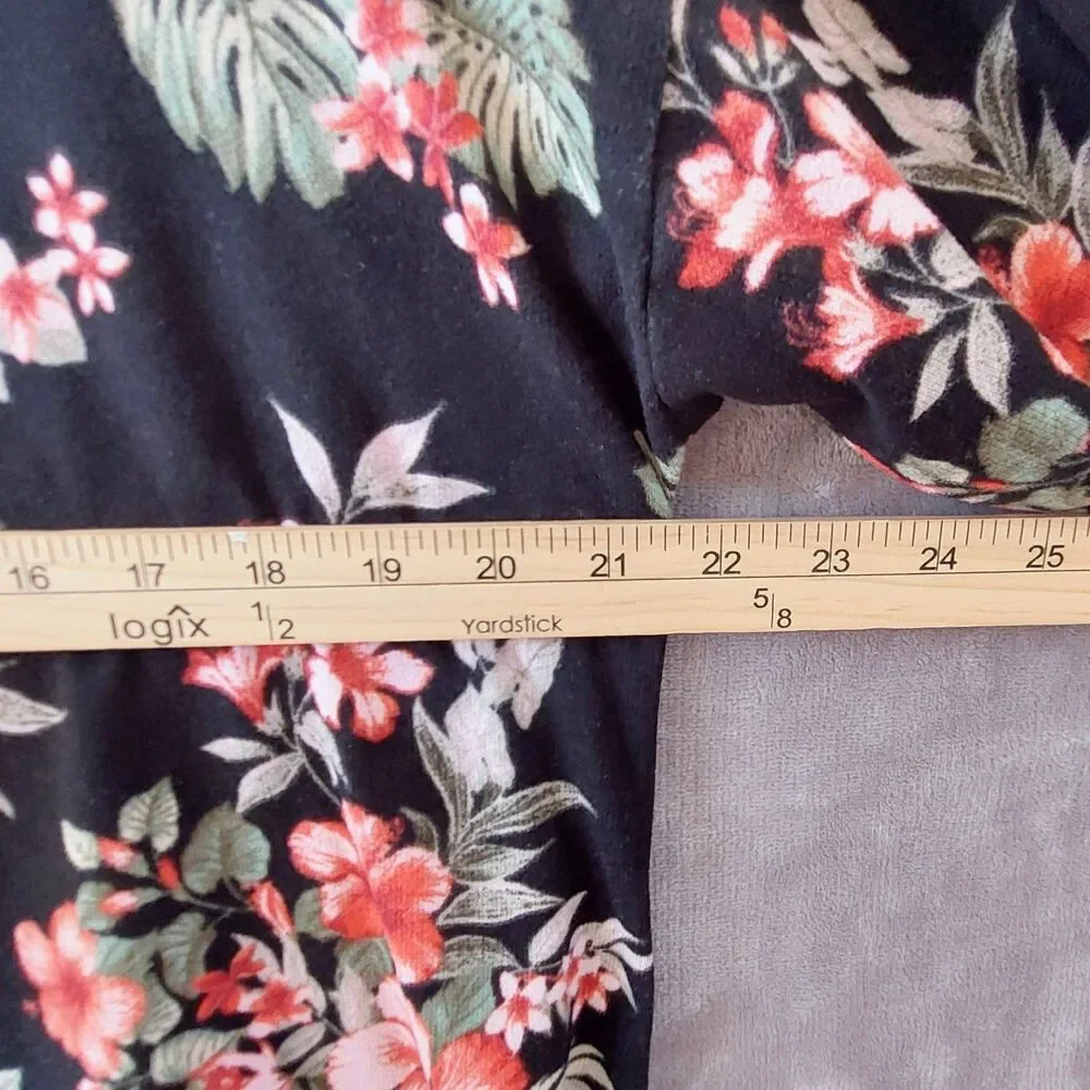 Tommy Bahama Floral Loungwear Pajamas Top & Pants Set Women's XL Cozy Microfiber
